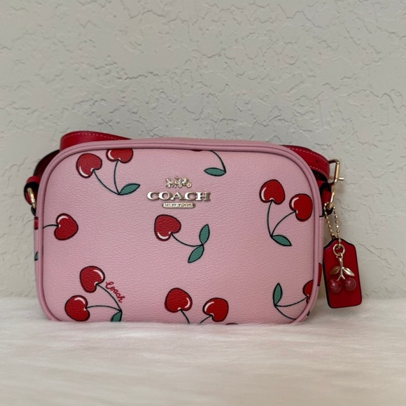 Coach Handbags - Coach Mini Jamie Camera Bag With Heart Cherry Print
